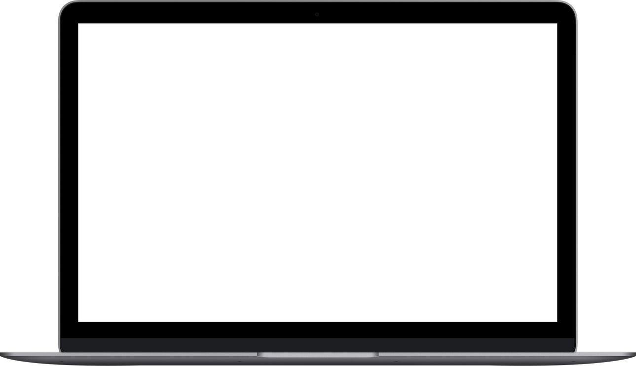 Laptop with Empty Screen for Mockup